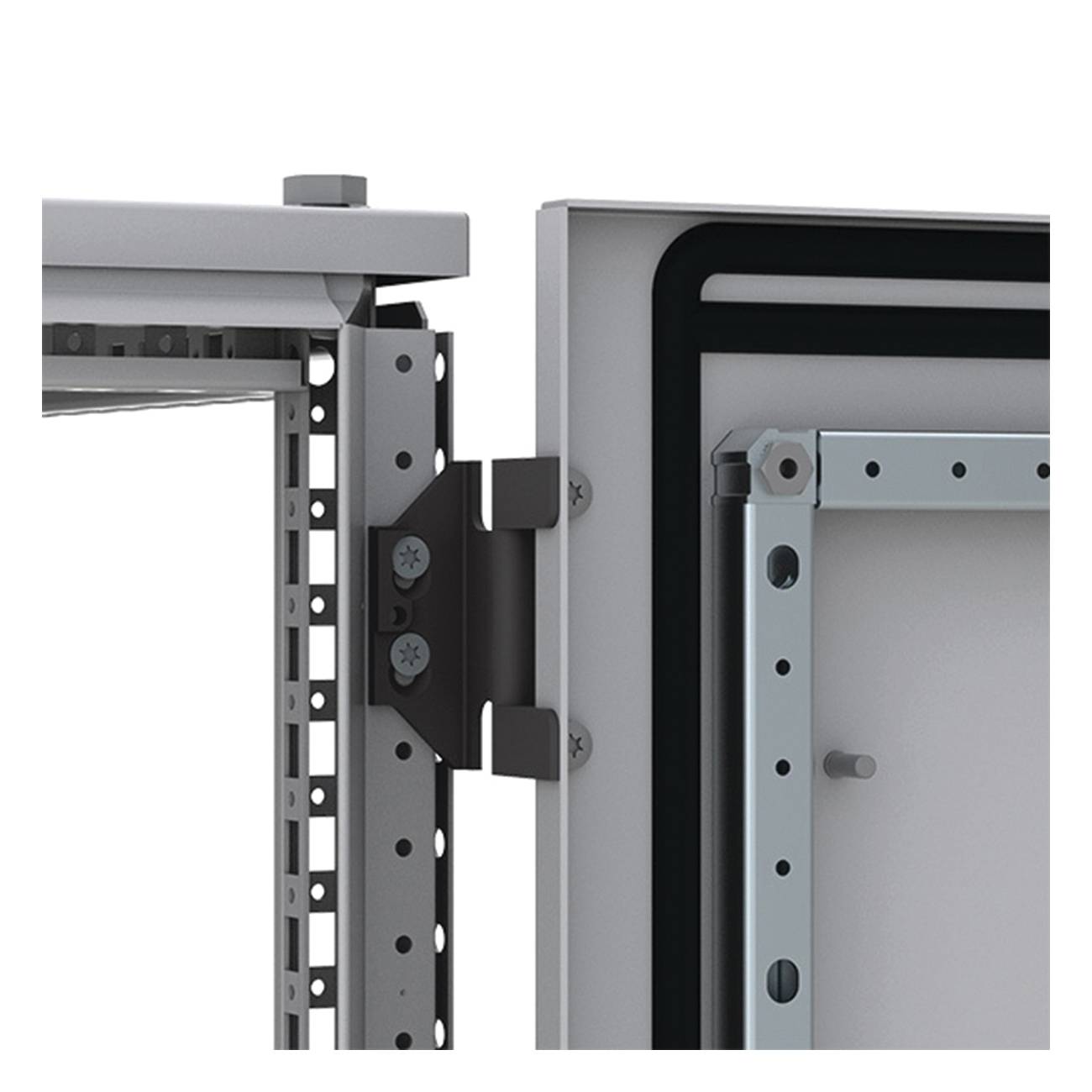 nVent HOFFMAN DHN180N 180 deg Adjustable Door Hinge, For Use With Floor Standing Enclosure, Die Cast Alloy, Black/Gray