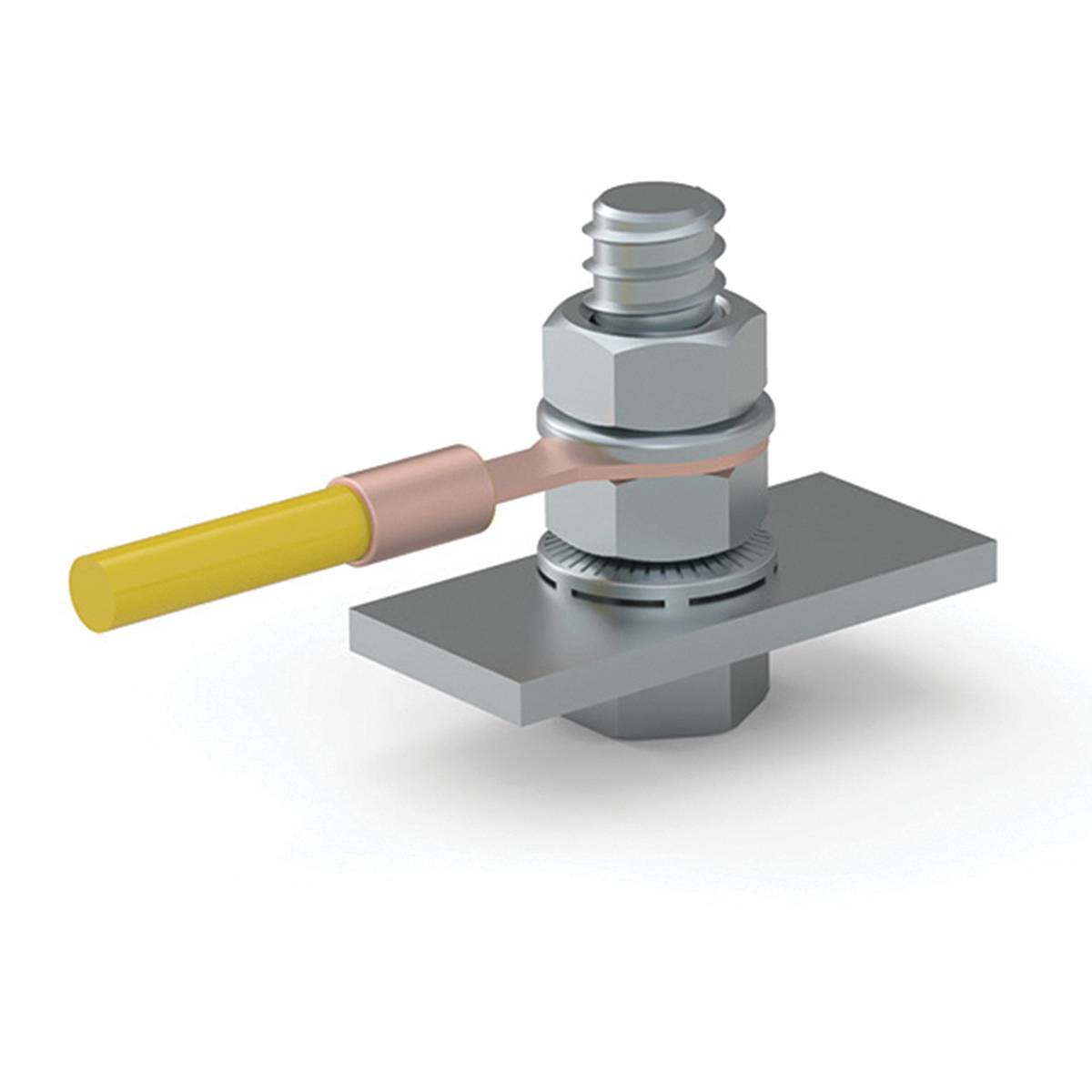 nVent HOFFMAN ECP06 Earthing Connection, For Use With Panels/Floor Standing Enclosure, M6 Bolt, 10 ga Mild Steel, Unpainted
