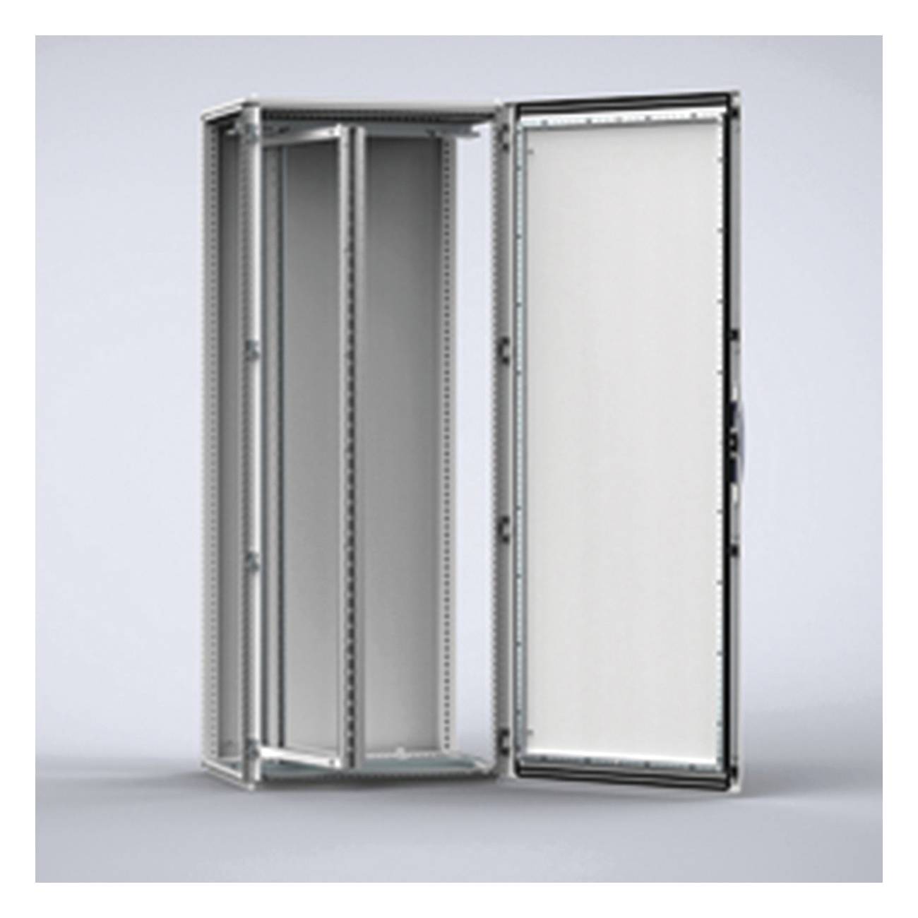 nVent HOFFMAN ESFC366 Full Height Swing Frame With 130 deg Hinge, 65.63 in H x 19.65 in W x 3.15 in D, For Use With 36U 1800 mm H Combinable and Compact Floor Standing Enclosure, 14 ga Mild Steel