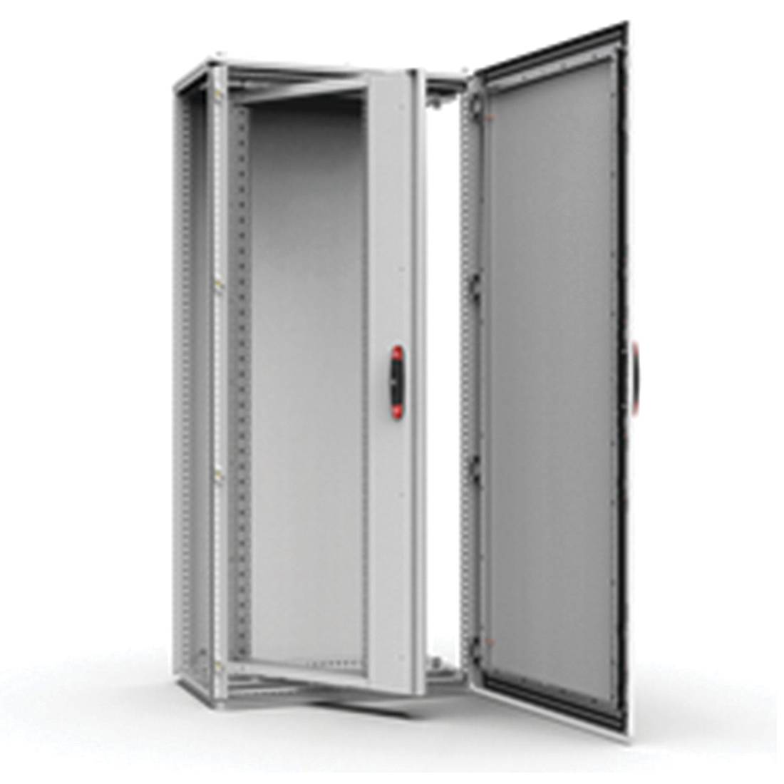 nVent HOFFMAN ESFM458 Full Height Middle Mounted Swing Frame With 180 deg Hinge, 81.38 in H x 27.32 in W x 3.15 in D, For Use With 45U 2200 mm H Combinable and Compact Floor Standing Enclosure, 11 ga Mild Steel