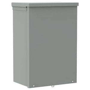 10 x 10 x 6, Hoffman A10R106 Electrical Enclosure, NEMA 3R, IP32, Steel, 16 Gauge, Unflanged, ,1-Door