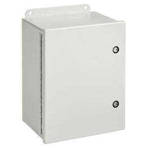 12 x 10 x 8, Hoffman A12108CHFL Junction Box, NEMA 4/12, IP66, Steel, 14 GaugeContoured, 1-Door