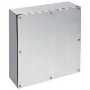 12 x 12 x 12, Hoffman A121212GSC Electrical Enclosure, NEMA 3/4/12, IP66, Steel, 14 Gauge (Body), 12 Gauge (Cover), GR G90, Unflanged, 1-Door