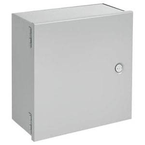 12 x 12 x 8, Hoffman A12N128 Electrical Enclosure, NEMA 1/IP30, Steel, 1-Door, Small, Butt Hinged