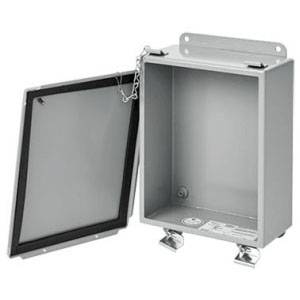 14 x 12 x 6, Hoffman A1412LP Junction Box, NEMA 12/13, IP65, Steel, 14 Gauge, flanged, ,1-Door