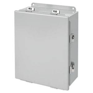 16 x 14 x 10, Hoffman A161410CHNF Junction Box, NEMA 4/12/13, IP66, Steel, 14 Gauge, flanged, ,1-Door