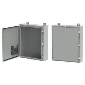 16 x 16 x 6, Hoffman A16H16ALP Wall Mount Enclosure, NEMA 3/4/12/13/IP66, Mild Steel, 1-Door, Continuous Hinged