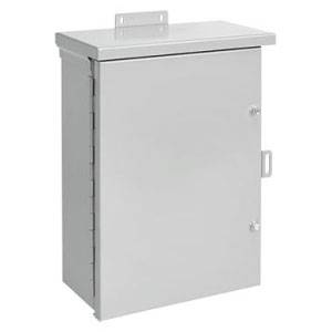 16 x 16 x 6, Hoffman A16R166HCR Electrical Enclosure, NEMA 3R, IP32, Steel, 16/14 Gauge, flanged, ,1-Door