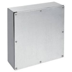 24 x 24 x 8, Hoffman A24248GSC Electrical Enclosure, NEMA 3/4/12, IP66, Steel, 14 Gauge (Body), 10 Gauge (Cover), GR G90, Unflanged, 1-Door