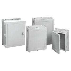 24.25 x 20.25 x 10, Hoffman A24H2010GQRLP Electrical Enclosure, NEMA 3/3R/4/4X/12/13/IP66, Reinforced Fiberglass, 1-Door, Hinged