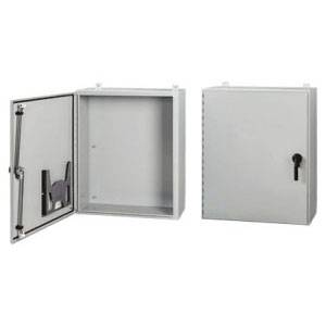 24 x 24 x 8, Hoffman A24H24BLP3PT Wall Mount Enclosure, NEMA 3/4/12/13/IP66, Mild Steel, 1-Door, Continuous Hinged