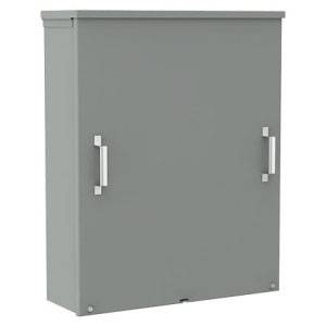 24 x 24 x 12, Hoffman A24R2412NK Electrical Enclosure, NEMA 3R, IP32, Steel, 14 Gauge, Unflanged, ,1-Door