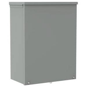 24 x 24 x 6, Hoffman A24R246NK Electrical Enclosure, NEMA 3R, IP32, Steel, 14 Gauge, Unflanged, ,1-Door