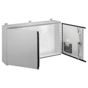 30 x 48 x 10, Hoffman A304810WFLP Wall Mount Enclosure, NEMA 12/IP65, Mild Steel, 2-Door, Continuous Hinged