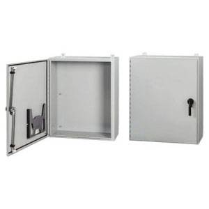 30 x 24 x 8, Hoffman A30H24BLP3PT Wall Mount Enclosure, NEMA 3/4/12/13/IP66, Mild Steel, 1-Door, Continuous Hinged