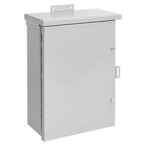 30 x 24 x 8, Hoffman A30R248HCR Electrical Enclosure, NEMA 3R, IP32, Steel, 16/14 Gauge, flanged, ,1-Door