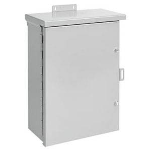 30 x 30 x 12, Hoffman A30R3012HCR Electrical Enclosure, NEMA 3R, IP32, Steel, 16/14 Gauge, flanged, ,1-Door
