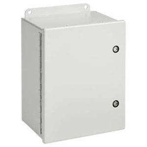 6 x 4 x 4, Hoffman A6044CHFL Junction Box, NEMA 4/12, IP66, Steel, 16 Gauge, Unflanged, ,1-Door