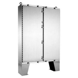 62.06 x 60.06 x 12.06, Hoffman A62H6012SSLP Freestanding Enclosure, NEMA 3/3R/4/4X/12/13/IP66, 304 Stainless Steel, 2-Door