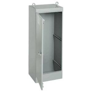 72.06 x 24.06 x 18.06, Hoffman A722418FSG Freestanding Enclosure, NEMA 12/IP55, 12 Gauge Steel, 1-Door