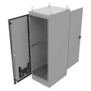 72.06 x 24.06 x 24.06, Hoffman A722424FSDAG Freestanding Enclosure, NEMA 12/IP55, 12 Gauge Steel, 1-Door