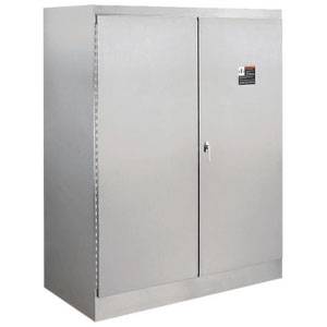 72.06 x 48.06 x 18.06, Hoffman A724818SSFSD Freestanding Enclosure, NEMA 12/IP55, 304 Stainless Steel, 2-Door