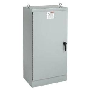72.06 x 25.06 x 18.06, Hoffman A72H2518FS3PT Freestanding Enclosure, NEMA 3/4/12/13/IP66, 12 Gauge Steel, 1-Door