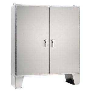 74.06 x 72.06 x 12.06, Hoffman A74H7212SS6LP3PT Freestanding Enclosure, NEMA 3/3R/4/4X/12/13/IP66, 304 Stainless, 2-Door