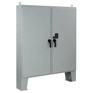 74.06 x 72.06 x 24.06, Hoffman A74H7224LP3PT Freestanding Enclosure, NEMA 3/4/12/13/IP66, 12 Gauge Steel, 2-Door
