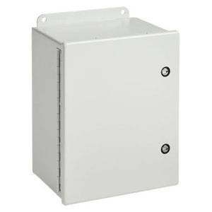 8 x 6 x 6, Hoffman A8066CHFL Junction Box, NEMA 4/12, IP66, Steel, 14 Gauge, Unflanged, ,1-Door