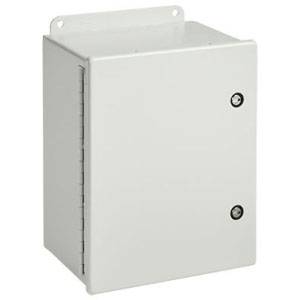 8 x 8 x 4, Hoffman A808CHFL Junction Box, NEMA 4/12, IP66, Steel, 14 Gauge, Unflanged, ,1-Door