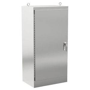 90.06 x 72.06 x 20.06, Hoffman A907220SSFSDN4 Freestanding Enclosure, NEMA 3/3R/4/4X/12/13/IP66, 304 Stainless Steel, 2-Door