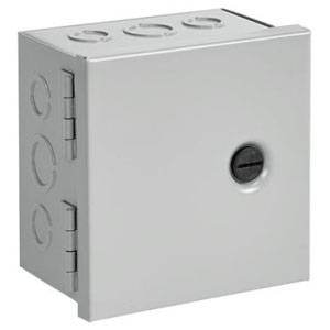 6 x 6 x 6, Hoffman AHE6X6X6 Electrical Enclosure, NEMA 1, IP30, Steel, 16/14 Gauge, Unflanged, ,1-Door