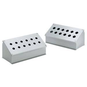 30.5 MM, 10-Hole, Hoffman E10PBA Pushbutton Enclosure, NEMA 12/13, IP65, 14 Gauge Steel