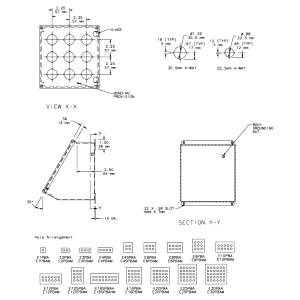 30.5 MM, 10-Hole, Hoffman E10PBA Pushbutton Enclosure, NEMA 12/13, IP65, 14 Gauge Steel