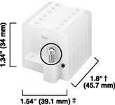 Allen-Bradley TERMINAL BLOCK PANEL MTD 6P 25A WHITE