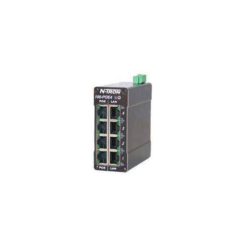 redlion® 100-POE4 Unmanaged Network Switch, 10/100BaseTX Interface, (4) RJ45 Port, 0.8 Gbps Memory