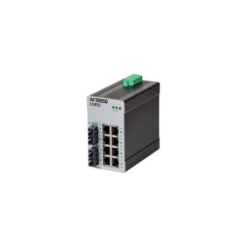 redlion® 110FX2-SC Unmanaged Network Switch, 10/100BaseTX Interface, (8) 10/100BASE-TX/RJ-45 Port