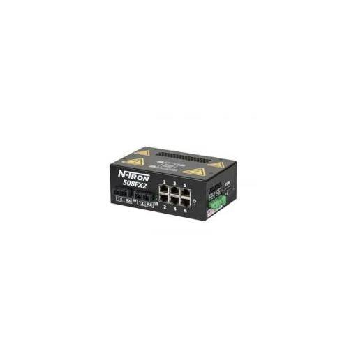 redlion® 508FX2-A-SC Network Switch, 10/100BaseTX Interface, (6) RJ45 10/100BaseT(X) Port, 2.6 Gbps Memory